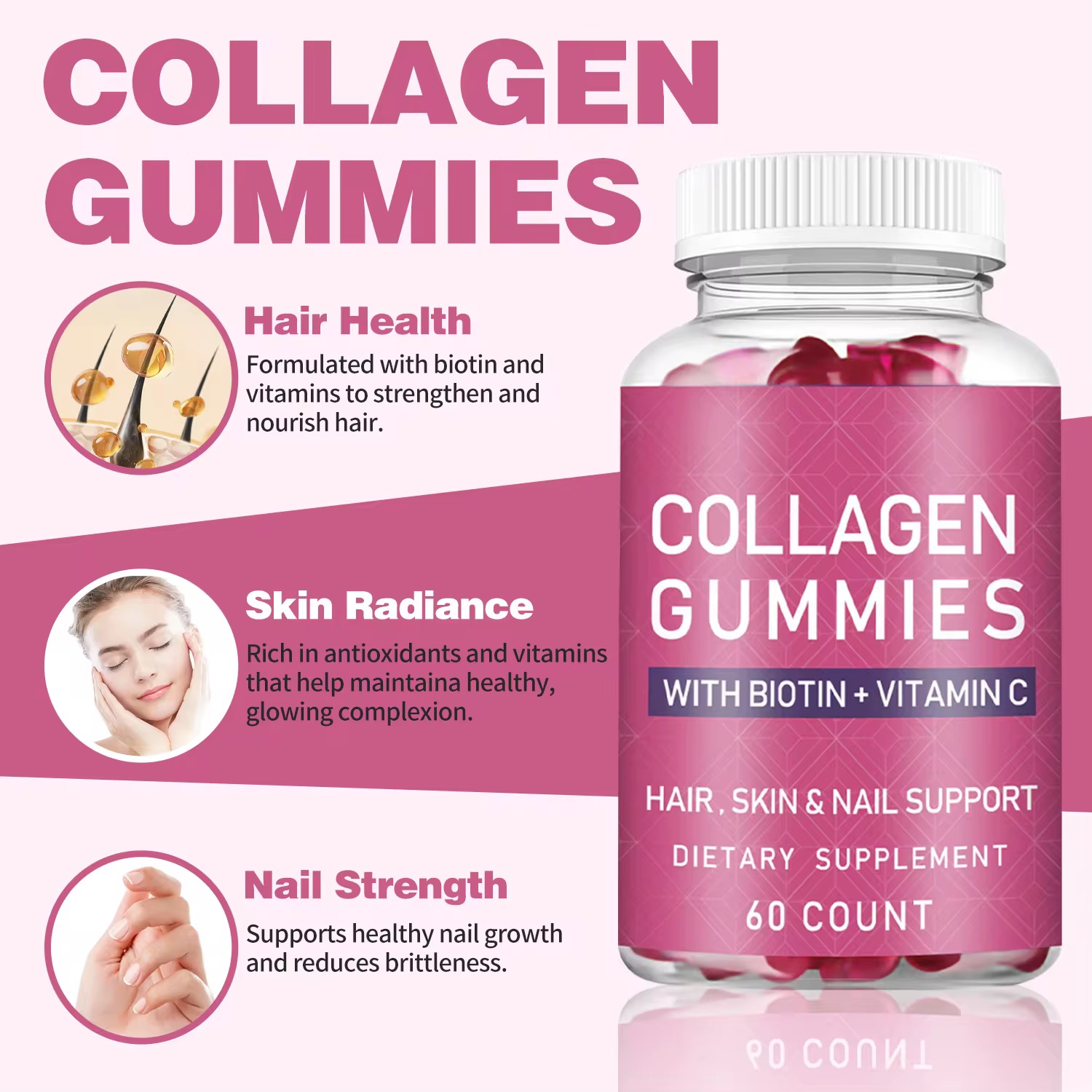 Collagen Hair, Skin & Nails Gummies